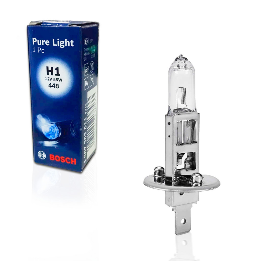 Farol Dianteiro H1 Pure Light 12V 55w ( P14,5s ) Halógena Para Carro Lâmpada Automotiva em Oferta na Shopee
