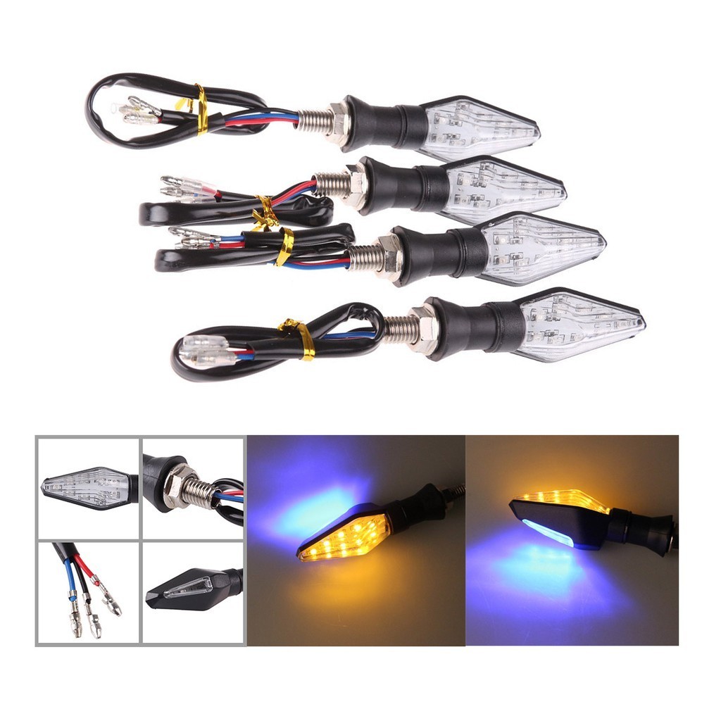 Kit 4 Pisca Seta Para Moto De Led  Universal Com Traseira Led Lightes De Acessorios em Oferta na Shopee