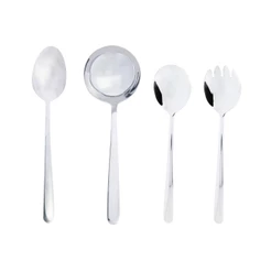 4 Talheres Wolff Viena de Aço Inox para Servir