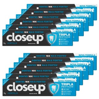 Kit Creme Dental Close Up Triple Hortelã 70g - 12 Unidades