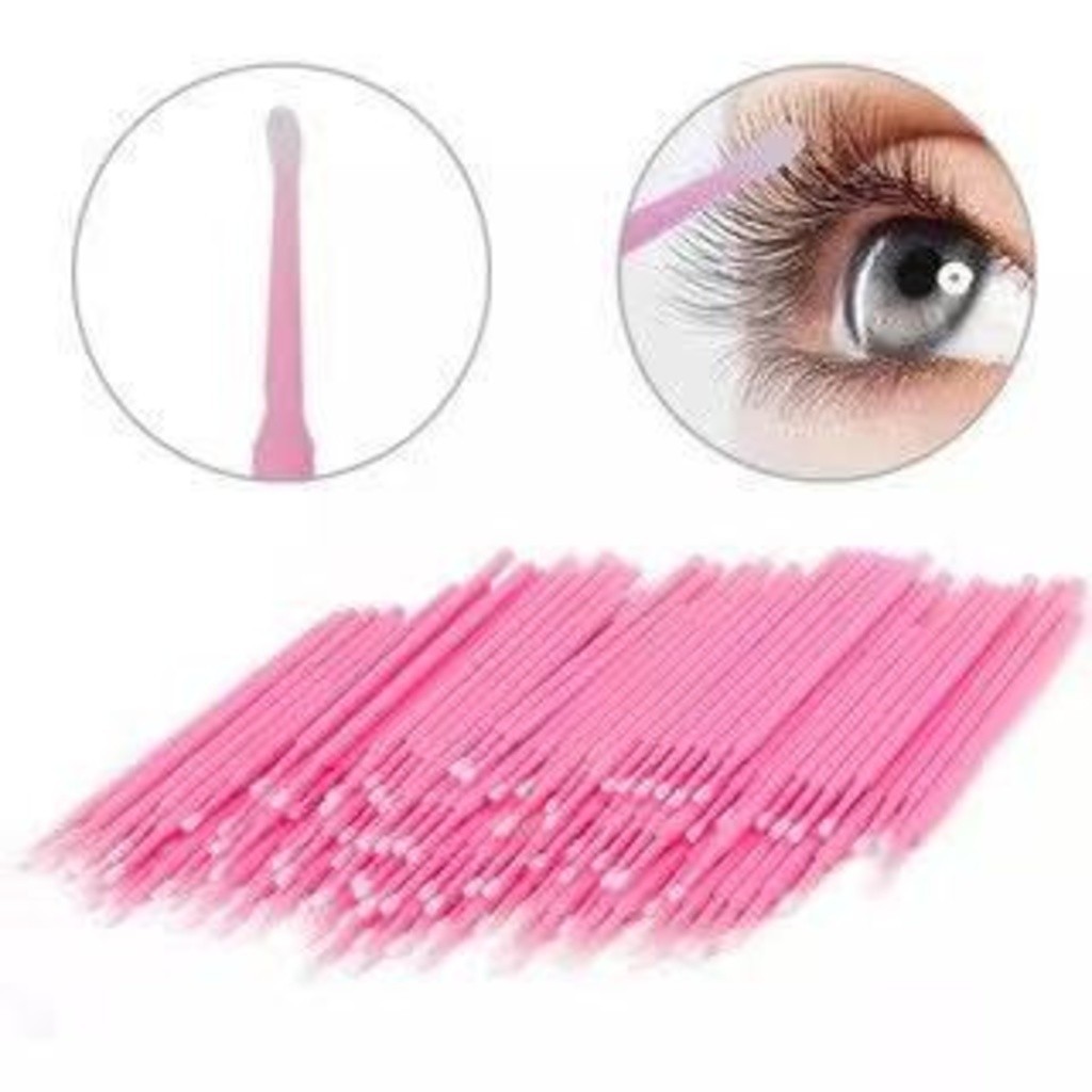 Kit 100 Microbrush Cotonete Alongamento Fio A Fio Cílios OFERTA!!