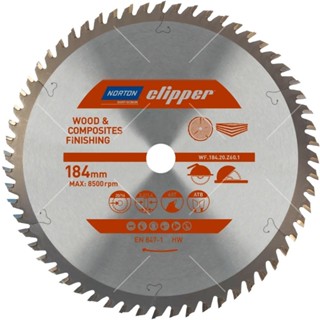 Disco de serra para madeira 184 x 20 mm 60 dentes - Norton