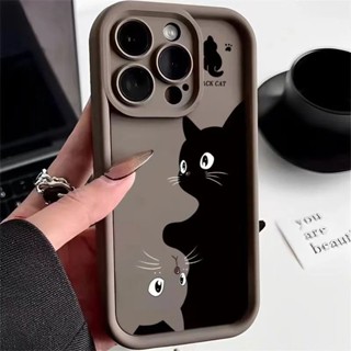 Bonito Gato Preto Padrão Caso Para Samsung S25 S24 S23 S22 Ultra Plus S23 FE A06 A16 A54 A34 A14 A05 A15 A25 A52 A35 A53 em Oferta na Shopee