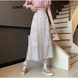 Lovito Saias Florais Casuais Para Mulheres LNE37269 (Damasco)