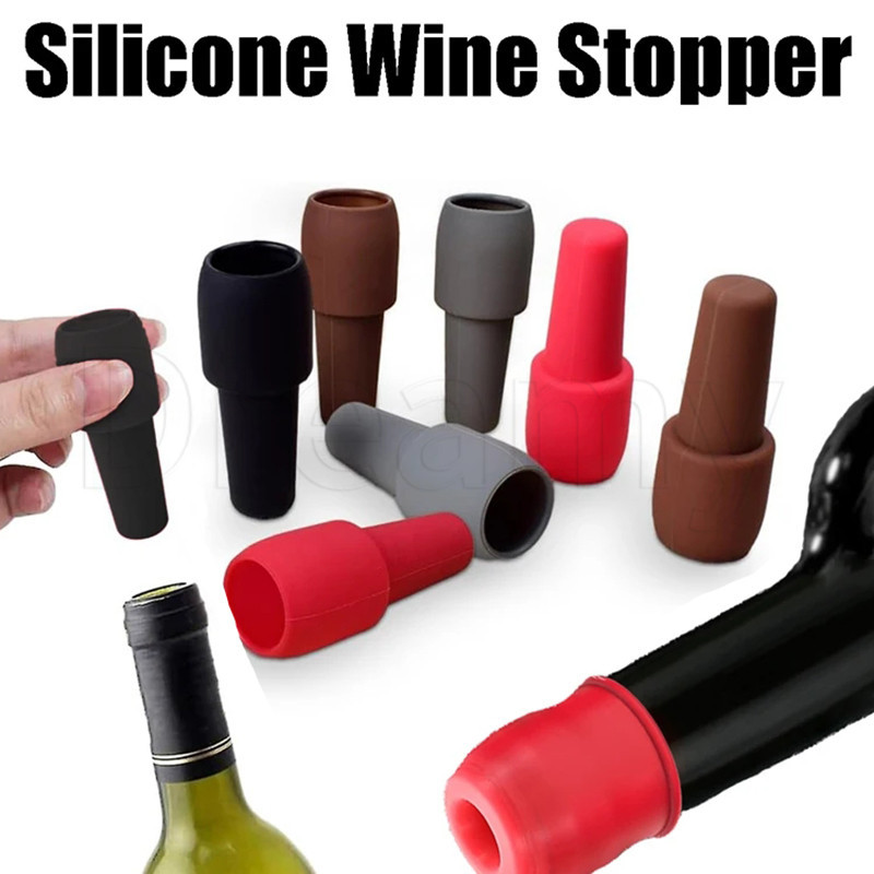 4Pcs Tampa De Vinho Tinto-Selante De Cerveja-Reutilizável Durável-Ferramentas De Cozinha Frescas-Tampão De Silicone Para Champanhe-Retenção De Frescura-Garrafa-Material De Grau Alimentício