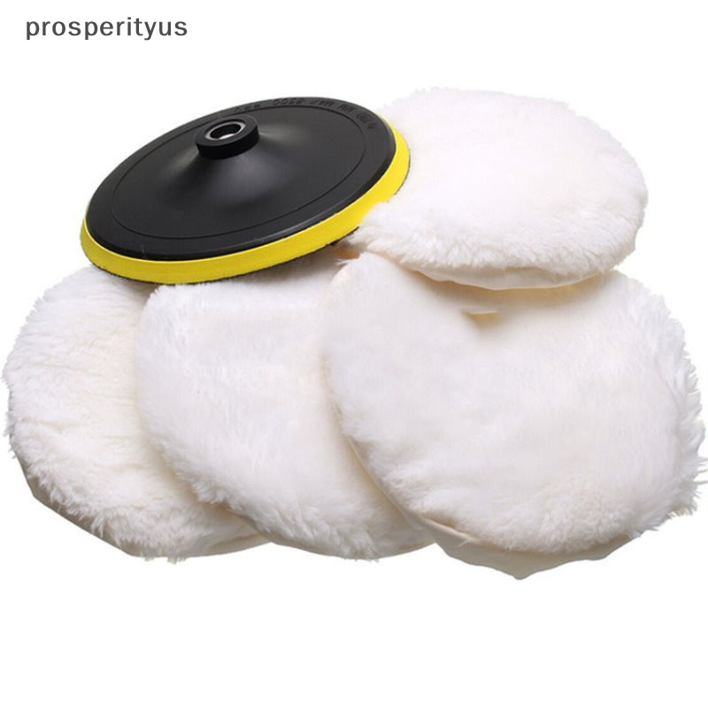 [prosperityus] 5Pcs kit Tampão Polidor Universal Discos Polidores De Lã Macia Para Carro [BR]