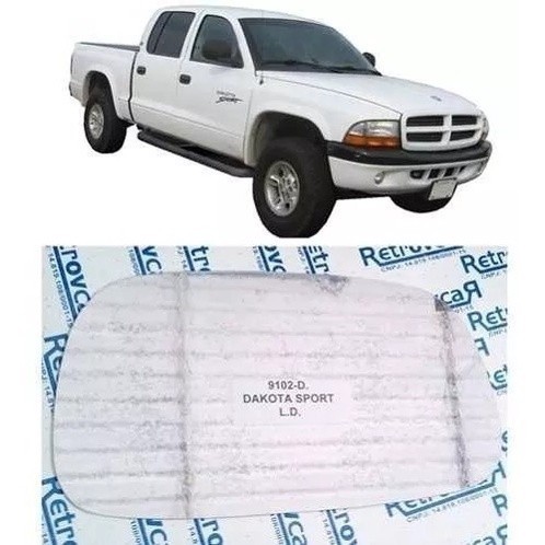 Lente Espelho Retrovisor Dodge Dakota Sport Lado Direito