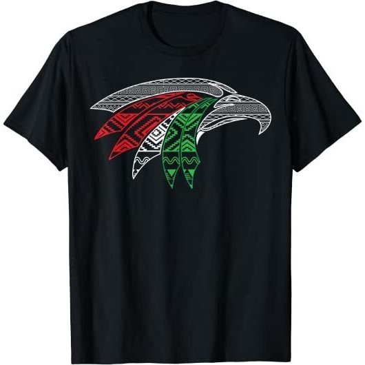 Bandeira Do México-Camiseta Para Presente Com Design Estilo Asteca De Águia Mexicana