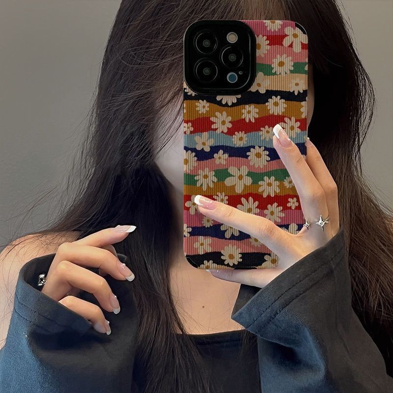 Impressão Floral De Minoria Retrô Com Tudo Incluído Adequada Para Iphone15/16/17promax Apple 14/13/12 Capa De Telefone A em Oferta na Shopee