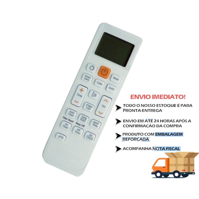 Controle Remoto compatível com Ar Condicionado Samsung Smart Virus Doctor DB93-13553A AQ09UWBUXAZ AQ09UWBU AQ12UWBVXAZ  Novo Promoção Novo Promoção NVB