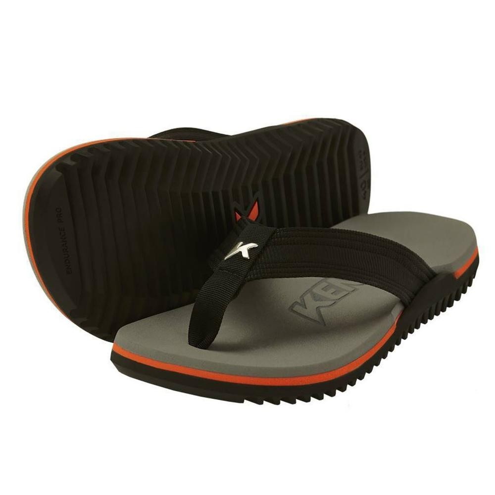 Chinelo Kenner Nk6 Pro Masculino - Grafite e Laranja - Men Shoes