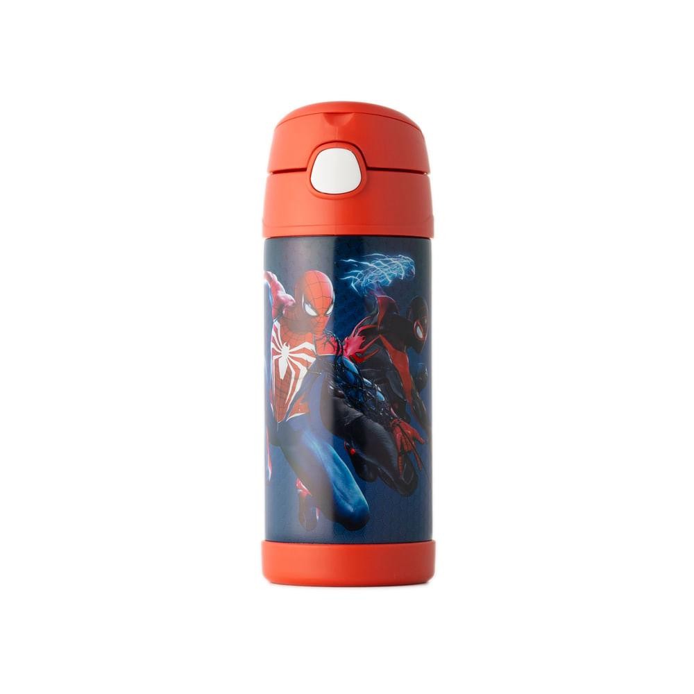 Garrafinha Térmica Infantil Homem Aranha 320 ml Azul Vermelho - Home & Living