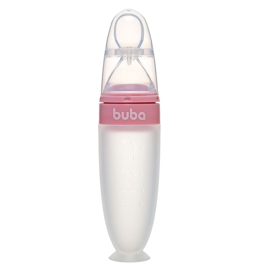 Colher Dosadora em Silicone Com Ventosa Rosa 18880 - Buba em Oferta na Shopee
