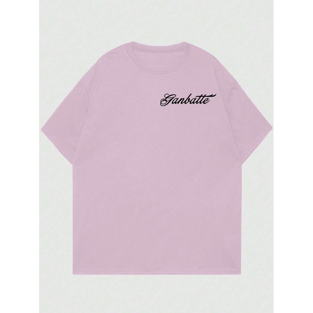 Camiseta Passeio Estampa Ganbatte Sonhos Noite Oversized Unissex Tecido Macio Blogueira Futuro