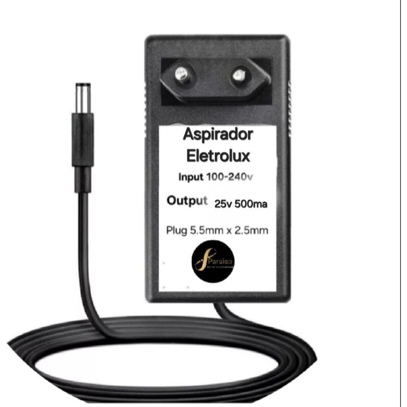 Fonte Carregador 25v 500ma Plug P4 5.5mm x 2.1mm