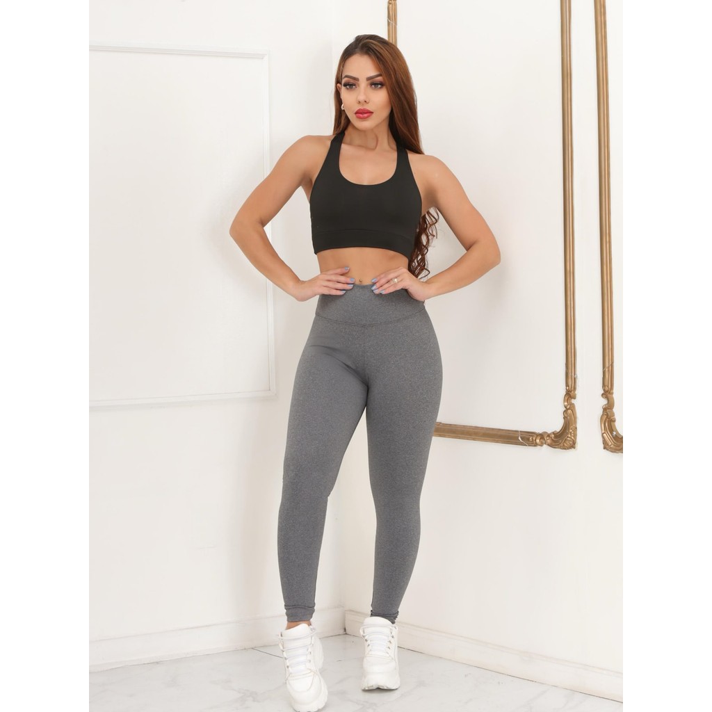 Legging Básica Slim Feminina Academia Fitness Confortavel Treino Corrida Ginastica Calça Esporte Dia Dia