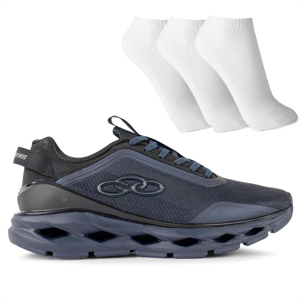 Tênis Olympikus Beats Masculino Marinho + 3 Pares de Meias Original Com Nota Fiscal e Garantia em Oferta na Shopee