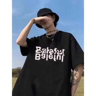 Nova Camiseta Masculina De Manga Curta Marca De Moda Tendência Retrô Pesada Estudante Solta Meia , Adequada Para Todas A