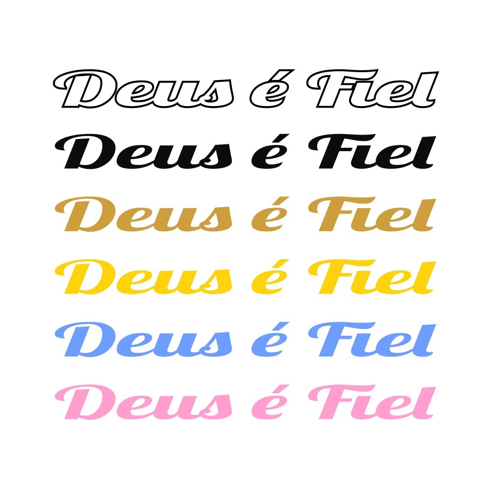 Adesivo Para Carro Moto Deus é Fiel 70cm / Adesivo De Parede Religioso Quarto Sala