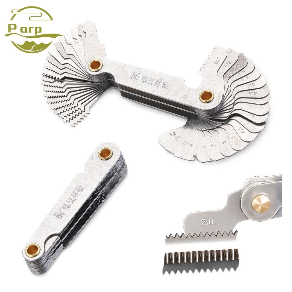 Parperperty1 Medidor De Rosca Dentes De Aço Carbono Métrico Polegada 55/60 Graus