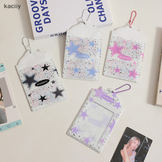 Kaciiiy PVC Transparente Ins Photocard Holder Keychain Kpop Estudantes Protetores De Cartões De Identificação Bancários Capa Papelaria Escolar BR
