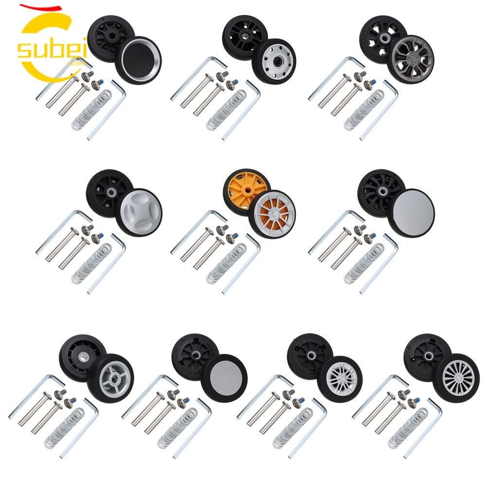 SUBEI 2Pcs Rodas De Bagagem De Viagem Portáteis Com Mala Parafuso Eixos Para Roda Vientiane