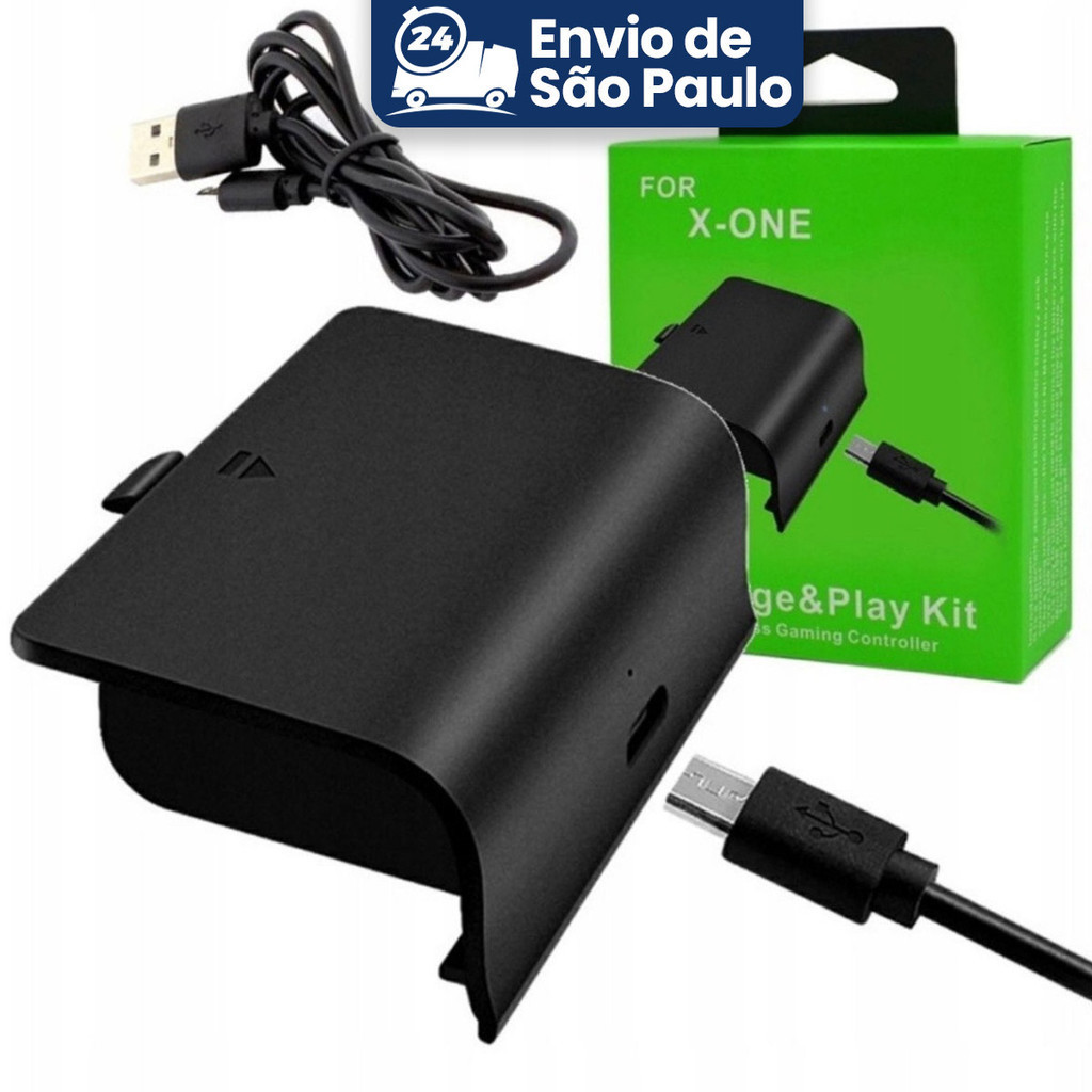 Kit Bateria Carregador Xbox One Cabo Recarregável Para Controle
