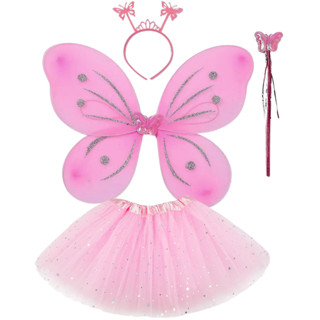 Fantasia Borboleta Asa Fada Infantil Festa Carnaval Saia Tule em Oferta na Shopee
