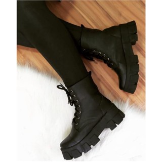 Bota Coturno Feminino Tratorado