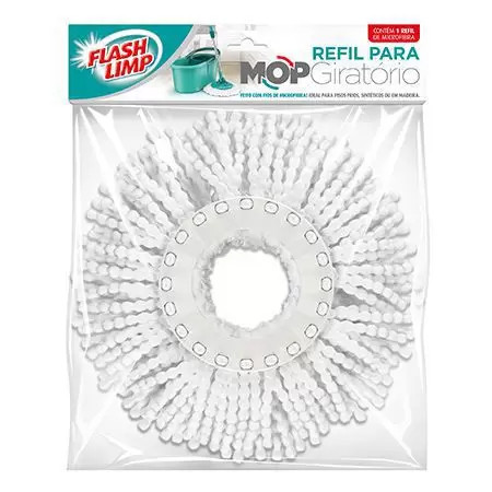 FLASH LIMP REFIL PARA MOP GIRATORIO 360° MICROFIBRA LAVÁVEL EM MÁQUINA