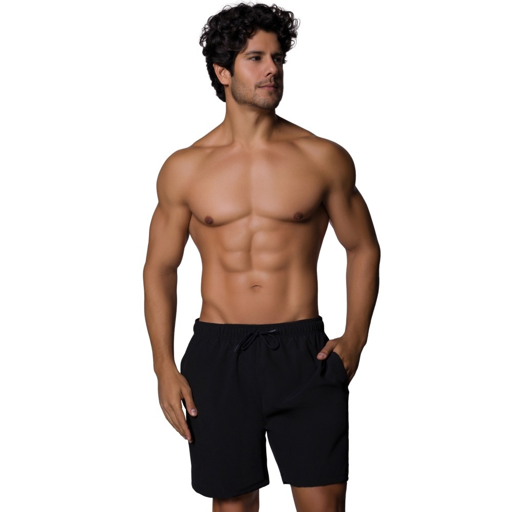 Bermuda Adulto Masculina Com Bolso e Elástico No Cós Tecido Sintético Macio Selene Original