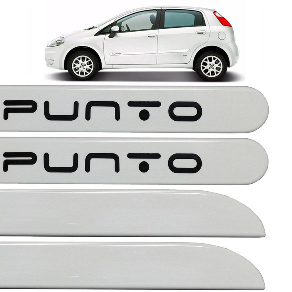 Jogo Friso Lateral Punto 2013 Até 2017 Branco Banchisa