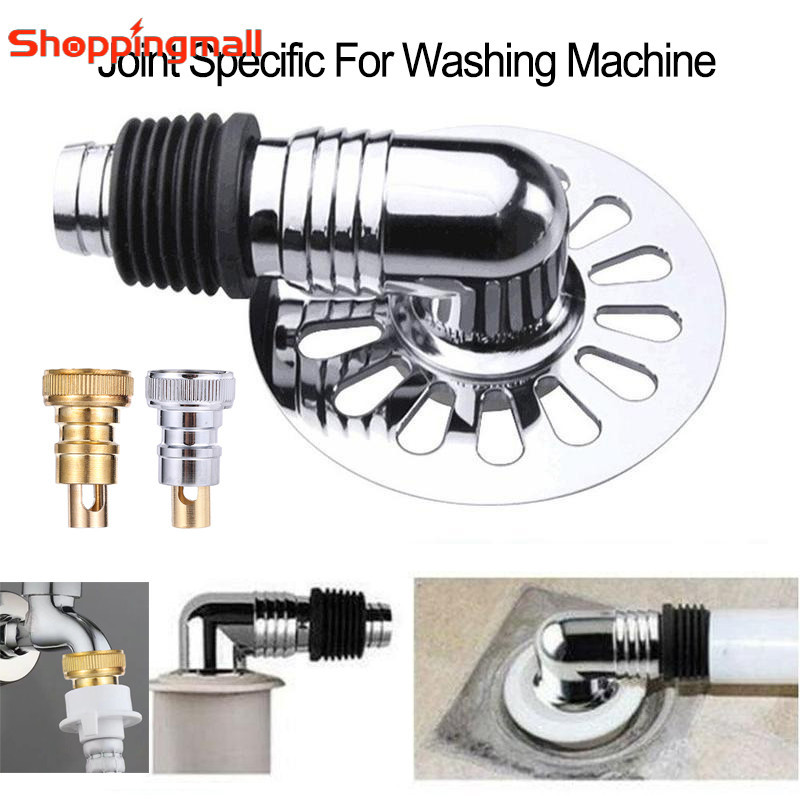 Máquina De Lavar Roupa De Aço Inoxidável Adaptador De Mangueira Tubo De Drenagem De Piso Conector Cotovelo/Banheiro Tampa Duplo Objetivo Acessórios De Sobrefluxo De Água Anti-Reverso em Oferta na Shopee