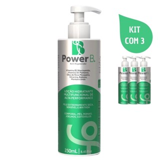 Kit 3 Locao Hidratante Corporal Anti Ressecamento Power B