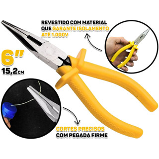 Alicate Bico Meia Cana Para Trabalhos Pesados Cabo Antideslizante Acabamento Polido Corta Cabos E Arames em Oferta na Shopee