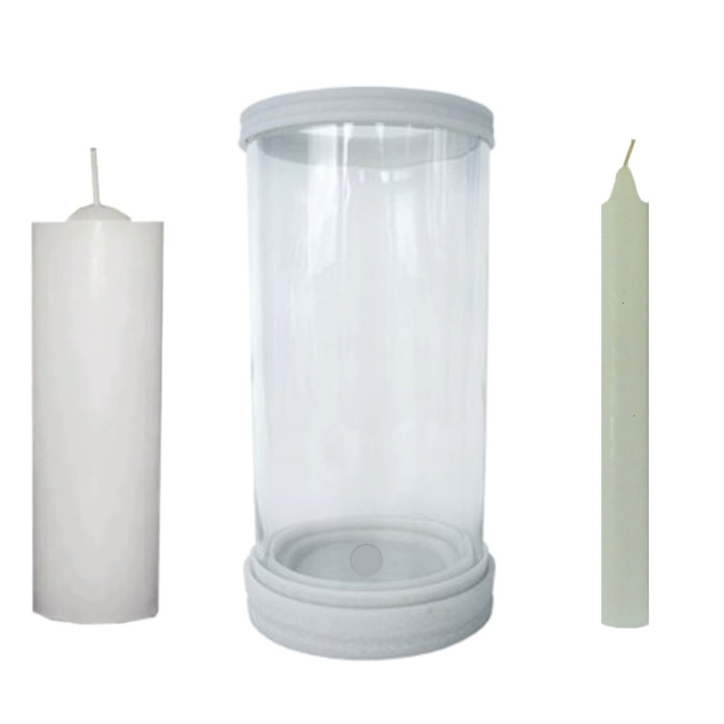 Porta Vela De  Vidro E Mármore  Para Vela 7 Dias e Palito em Oferta na Shopee