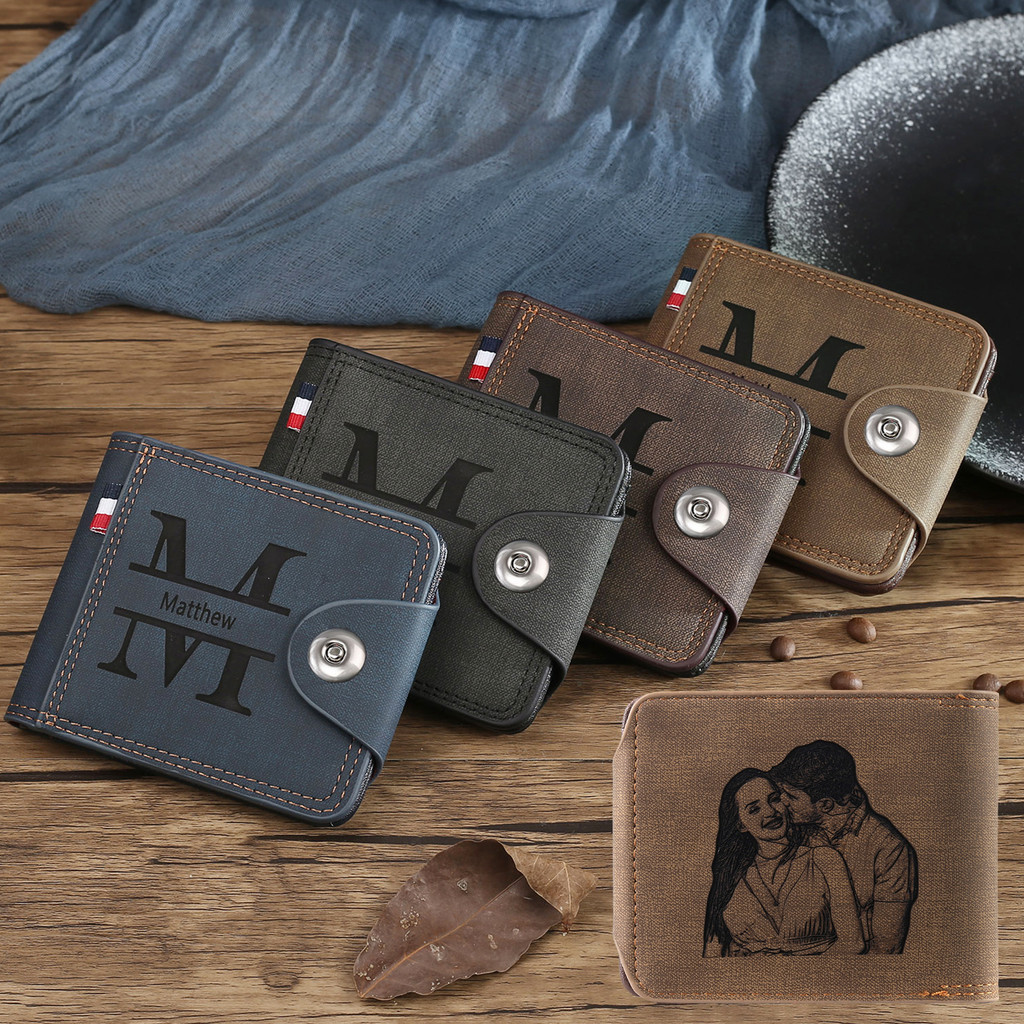 Presentes para Dia dos Pais Carteira Masculina Personalizada Com Foto Gravada De Alta Qual...