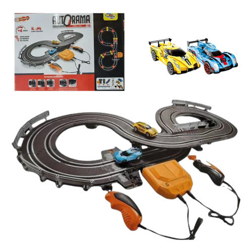 Pista De Brinquedo Carros Autorama Com 2 Carrinhos E 2 Controles 214cm