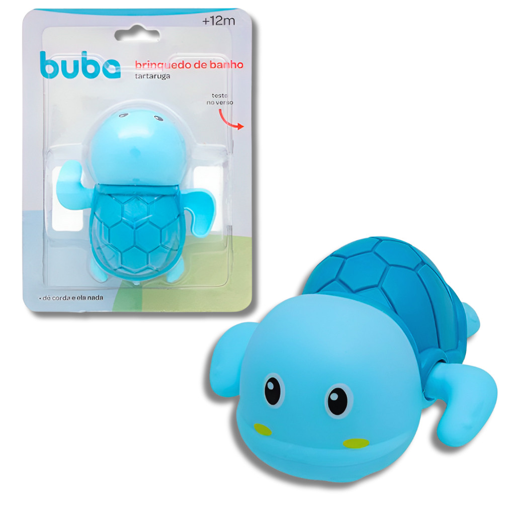 Brinquedo Banho P/ Bebês Tartaruga Azul 17101 - Buba - Mom & Baby