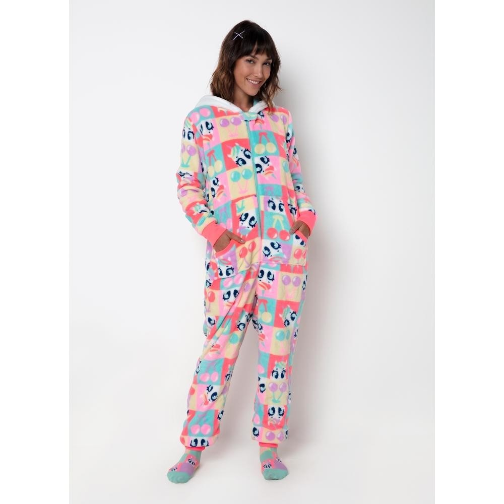 Macacão Manga Longa Soft Feminino Unicórnio Cherry - Puket