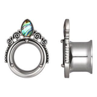 Alargador Aço Cirúrgico Indiano Com Madrepérola Michelle em Oferta na Shopee