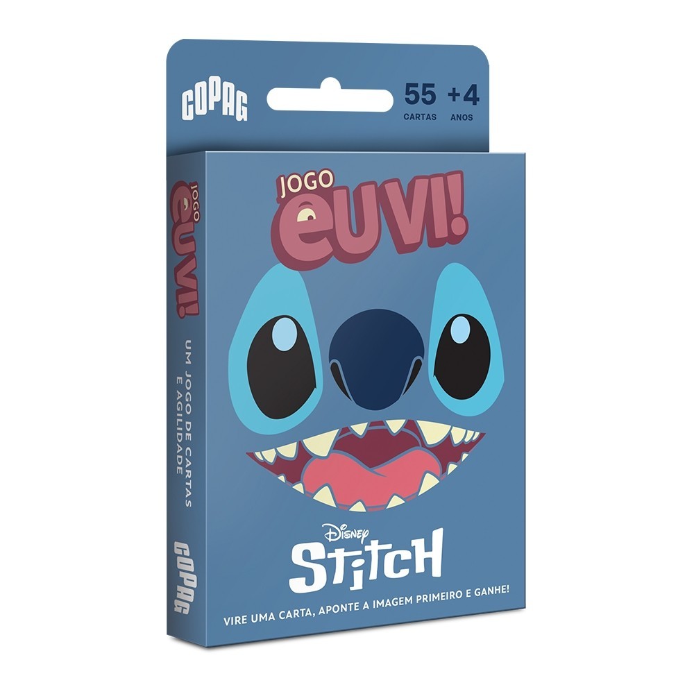 JOGO EU VI! STITCH COPAG 55 CARTAS BARALHO DISNEY DIVERSÃO E BRINCADEIRA RACIOCÍNIO CRIANÇA INFANTIL em Oferta na Shopee