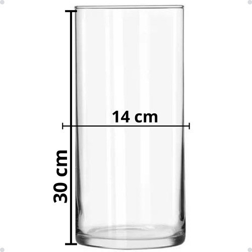 Vaso Tubo de Vidro Cilíndrico para Plantas Velas  Flores 14X30 Flores Casamento Decoração de Festas