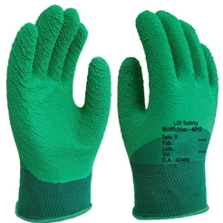 Luva Malha de Algodão Verde Emborrachada - MultRubber S- 4010s - LDI Safety