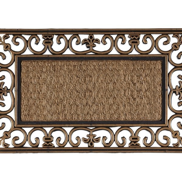 Capacho Antiderrapante Fibra de Coco Dourado 45x75cm - Kacyumara Dourado