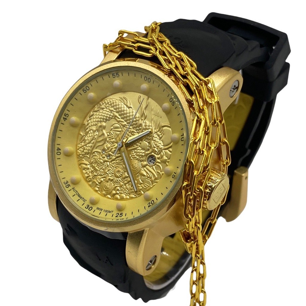 Relógio Yakuza Masculino Pesado Luxo em Oferta na Shopee