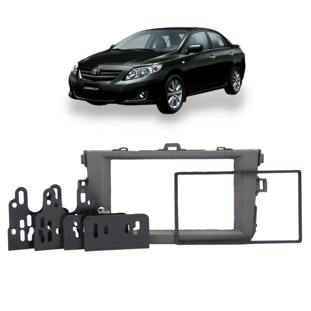 Moldura Painel 2 Din Multimidia Dvd Mp5 Corolla XEI GLS ALTIS 2009 A 2014