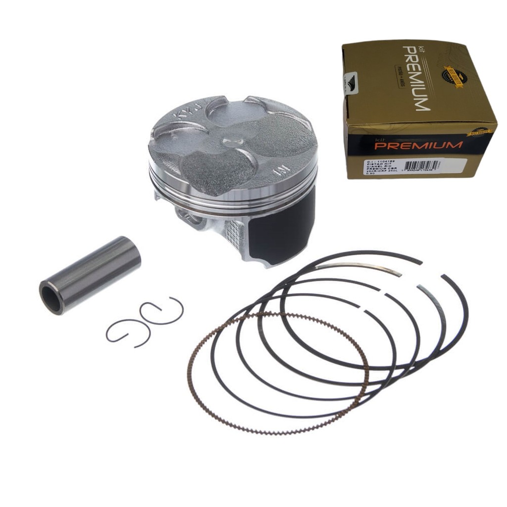 Kit Pistão Anéis Rik 0,50mm Cbr 250 R 2011 a 2012 Crf 250 L 2013 Cbx 250 Twister 2001 a 2008 76,50mm