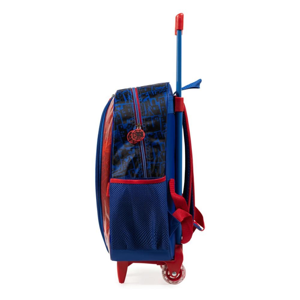 Mochila de Rodinha Infantil Masculina Homem Aranha Azul — imagem 2 de 2