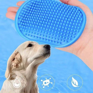 Escova Silicone Massageadora Remove Pelos Mortos Limpa e Penteia Para Pet Cães Gatos em Oferta na Shopee